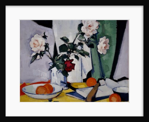 Roses [verso: Portrait of a Woman] by Samuel John Peploe